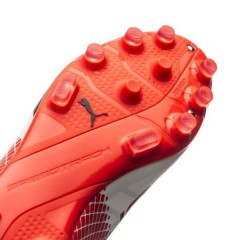 Ghete de fotbal Puma evoSPEED SL-S II AG 10380601 | Whitte - Black - Red blast | mărimea 46 (US 12 / UK 11) č.3