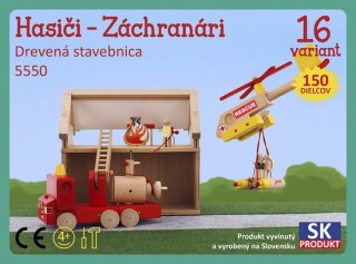 Set de joacă, din lemn, Pompieri Moy Toy č.1