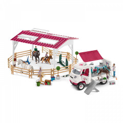 Schleich 72121 Clinică veterinară mobilă la școala de călărie č.1