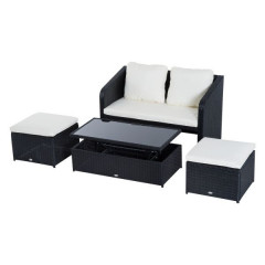 Set mobilier de grădină Molli | negru-crem č.2