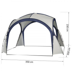 Cort de camping pentru petrecere Marquee 3,5 x 3,5 m | alb - albastru č.3