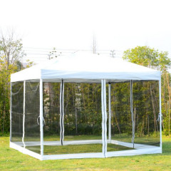 Pavilion de lux pentru grădină, pliabil 300 x 300 cm | alb / negru č.3