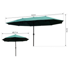 Umbrelă dublă de grădină 460 x 270 cm | verde č.3