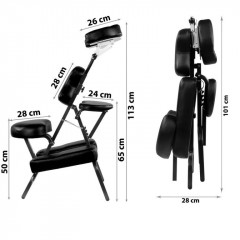 Scaun  de masaj | negru č.3