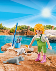 Playmobil 9418 Pușculița Ou - Îngrijitoare zoo cu pui de foca č.1