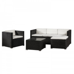 Set mobilier de grădină Punta Cana | negru-crem č.2