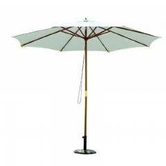 Umbrelă de grădină, din lemn, 300 cm | alb č.1