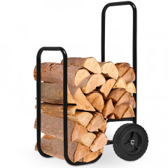 Cărucior pentru lemne de foc 56 x 45 x 105 cm  | negru č.2