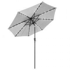 Umbrelă de grădină cu iluminare LED  Ø 270 cm | gri deschis č.3