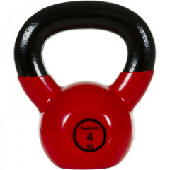 Greutate de fonta Kettlebell MOVIT 4 kg | negru-roșu č.1