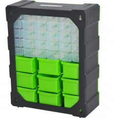 Suport casete de organizare din plastic 16 x 38 x 47,5 cm | 39 casete č.3