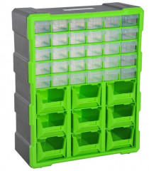 Suport casete de organizare din plastic 16 x 38 x 47,5 cm | 39 casete č.2