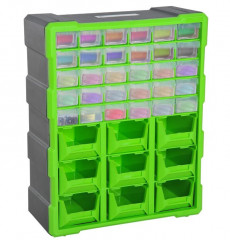 Suport casete de organizare din plastic 16 x 38 x 47,5 cm | 39 casete č.1