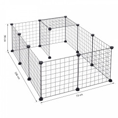 Padoc metalic pentru animale mici 106 x 73 x 36 cm | negru č.3