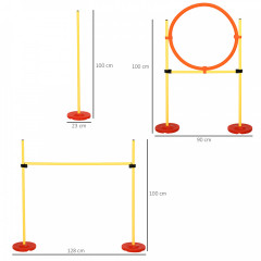 Set de obstacole pentru activități câini 3in1 č.2