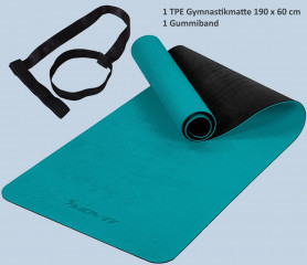 Saltea - covoraș de gimnastică TPE 190 x 60 x 0,6 cm | verde č.3