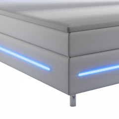 Pat Box Spring Norfolk cu iluminare LED 180 x 200 cm | alb č.3