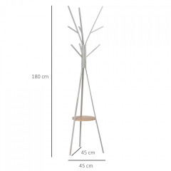 Suport metalic pentru haine 180 cm | alb č.3