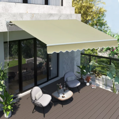 Marchiză/Copertină retractabilă manuală cu braț articulat 3,5 x 2,5 m | bej č.1