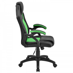 Scaun de birou Racing design | verde-negru č.3