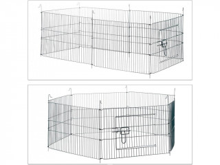 Padoc metalic pentru iepuri, cobai și alte rozătoare 61 x 61 cm cu acoperiș č.3