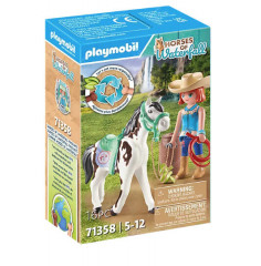 Playmobil Horses of Waterfall 71358 Ellie & Sawdust cu exerciții occidentale č.1