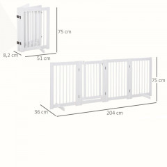 Grilaj reglabil pentru protectie copii 204 x 36 x 75 cm | alb č.3