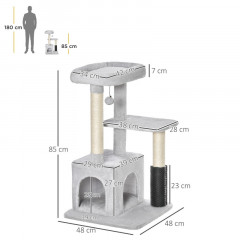 Suport pentru ascutirea ghearelor 48 x 48 x 85 cm | gri č.3