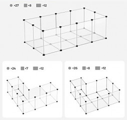 Padoc-tarc transparent pentru animale de companie | 143 x 73 x 46 cm č.2