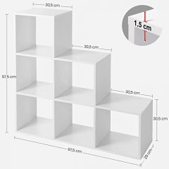 Raft modular din lemn | 97,5 x 29 x 97,5 cm č.2