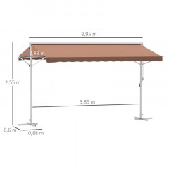 Marchiza/copertina retractabila 4x3m | maro č.2