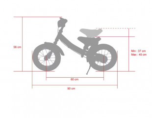 Bicicletă fără pedale pentru copii Street Pirate | negru č.2