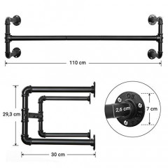 Bară de perete pentru haine 110 x 30 x 29,3 cm | set 2 buc. č.3