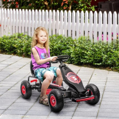 Kart cu pedale pentru copii 121 x 58 x 61 cm | roșu + negru č.3