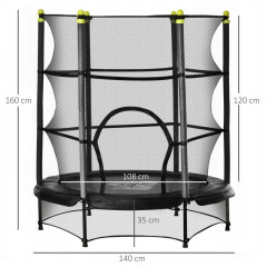 Trambulină pentru copii Ø140 x 160 cm | negru č.2