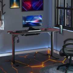 Birou gaming PC 140 x 70 x 77 cm | negru + roșu č.1