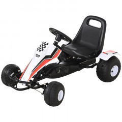 Kart cu pedale pentru copii 104 x 66 x 57 cm | alb č.1