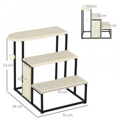 Scări pentru pisici cu ansamblu de joacă și minge suspendată | 51 x 54 x 53 cm č.3