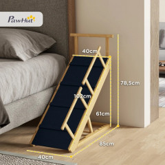 Rampă pliabilă pentru câini cu balustradă detașabilă | 85 x 40 x 78,5 cm č.3