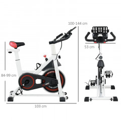 Ciclotrainer 103 x 53 x 100-114 cm | alb-negru č.2