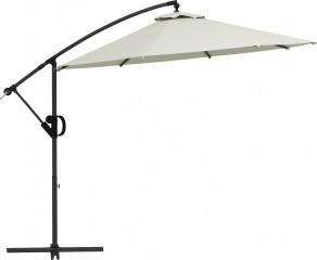 Umbrelă de grădină cu picior lateral și manivelă Ø293 cm | crem č.1