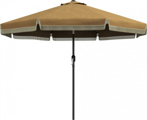 Umbrelă de grădină cu manivelă și franjuri Ø265 x 238 cm | kaki č.1