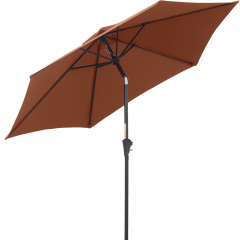 Umbrelă de grădină cu manivelă Ø2,6 x 2,35 m | maro č.1