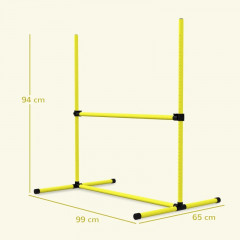 Set de obstacole pentru agilitate 99 x 65 x 94 cm | galben č.3