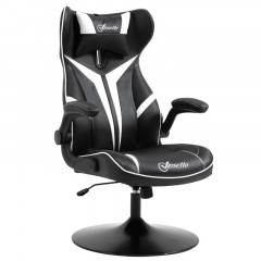 Scaun de gaming ergonomic Vinsetto | negru și alb č.2