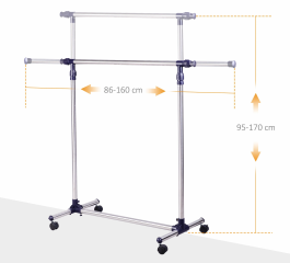 Suport pentru haine ajustabil pe înălțime | inox č.3